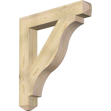 Ekena Millwork Funston Craftsman Rough Sawn Bracket, Douglas Fir, 6"W x 40"D x 44"H BKT06X40X44FST04RDF